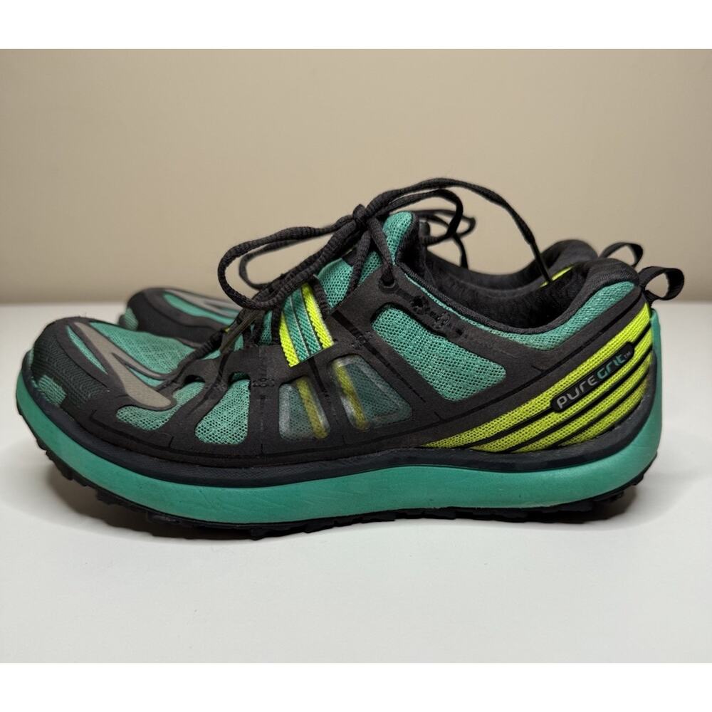 Brooks PureGrit 2 Trail Running Shoe Womens 7B Green Canvas 1201331B320 Low Gym